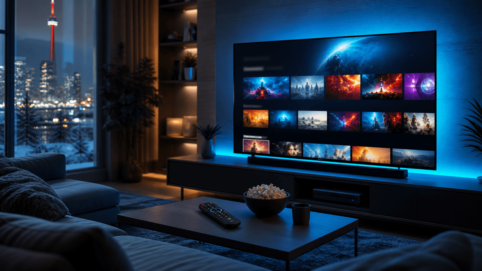 FlixTele IPTV Canada subscription shown on a modern streaming television setup